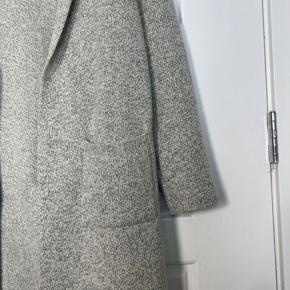 Monteau Los Angeles Long Open Knit Cardigan Sweater Gray / Black Size Medium - Picture 4 of 5